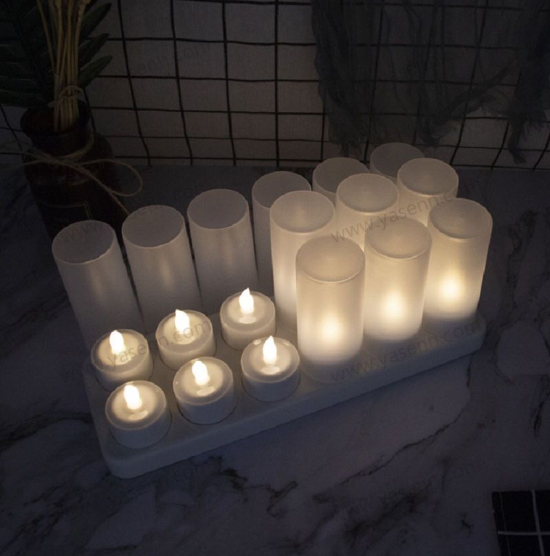 Rechargeable Led Tea Light set of 12pcs Patented LED Candles YSC22003