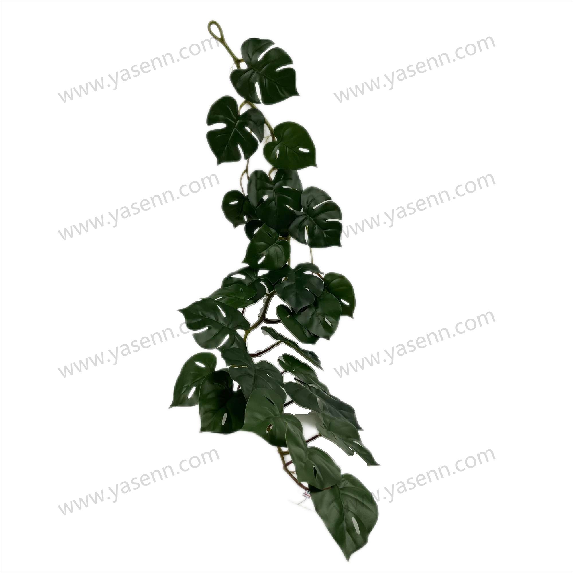 YSG23108 HEIGHT  116CM/ MONSTERA/ 2 SECTIONS/ RUBBERIZED FABRIC/25  LEAVES artificial plant