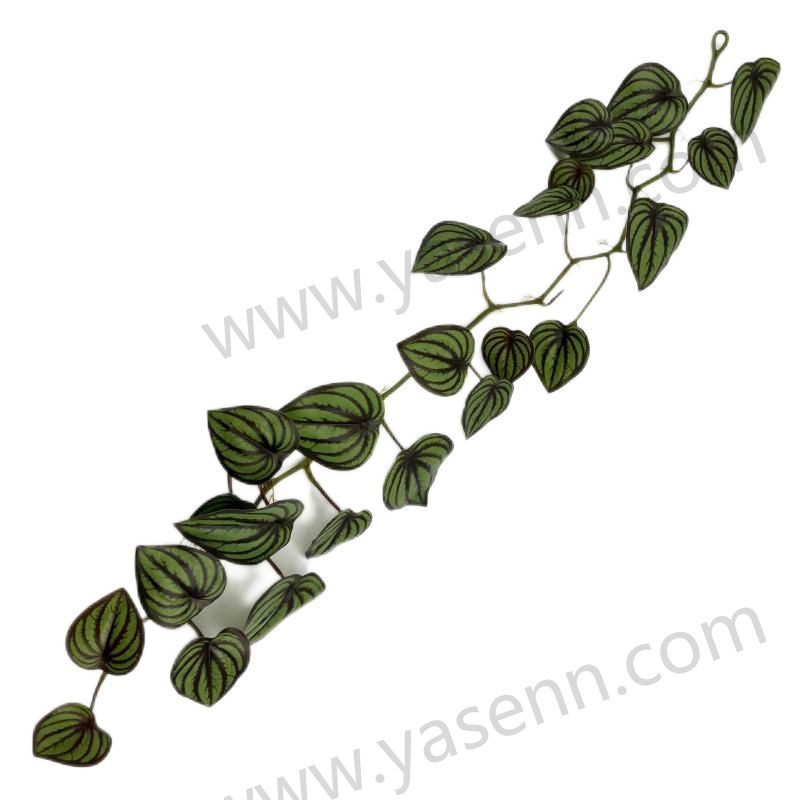YSG23109  HEIGHT  112CM/ 2 SECTIONS/ RUBBERIZED FABRIC/25  LEAVES artificial plant 