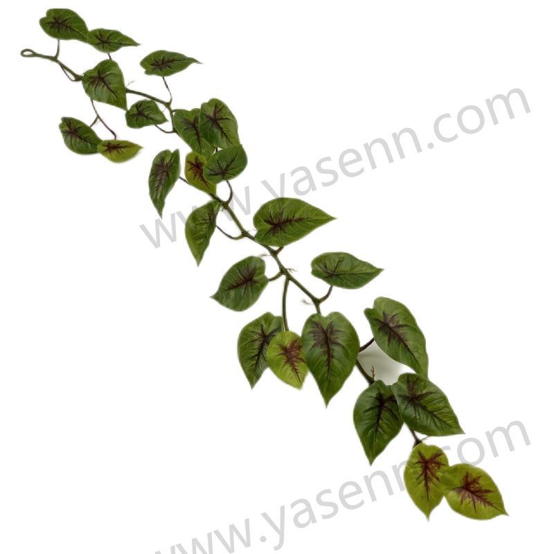 YSG23110 HEIGHT  112CM/ 2 SECTIONS/ RUBBERIZED FABRIC/25  LEAVES artificial plant 