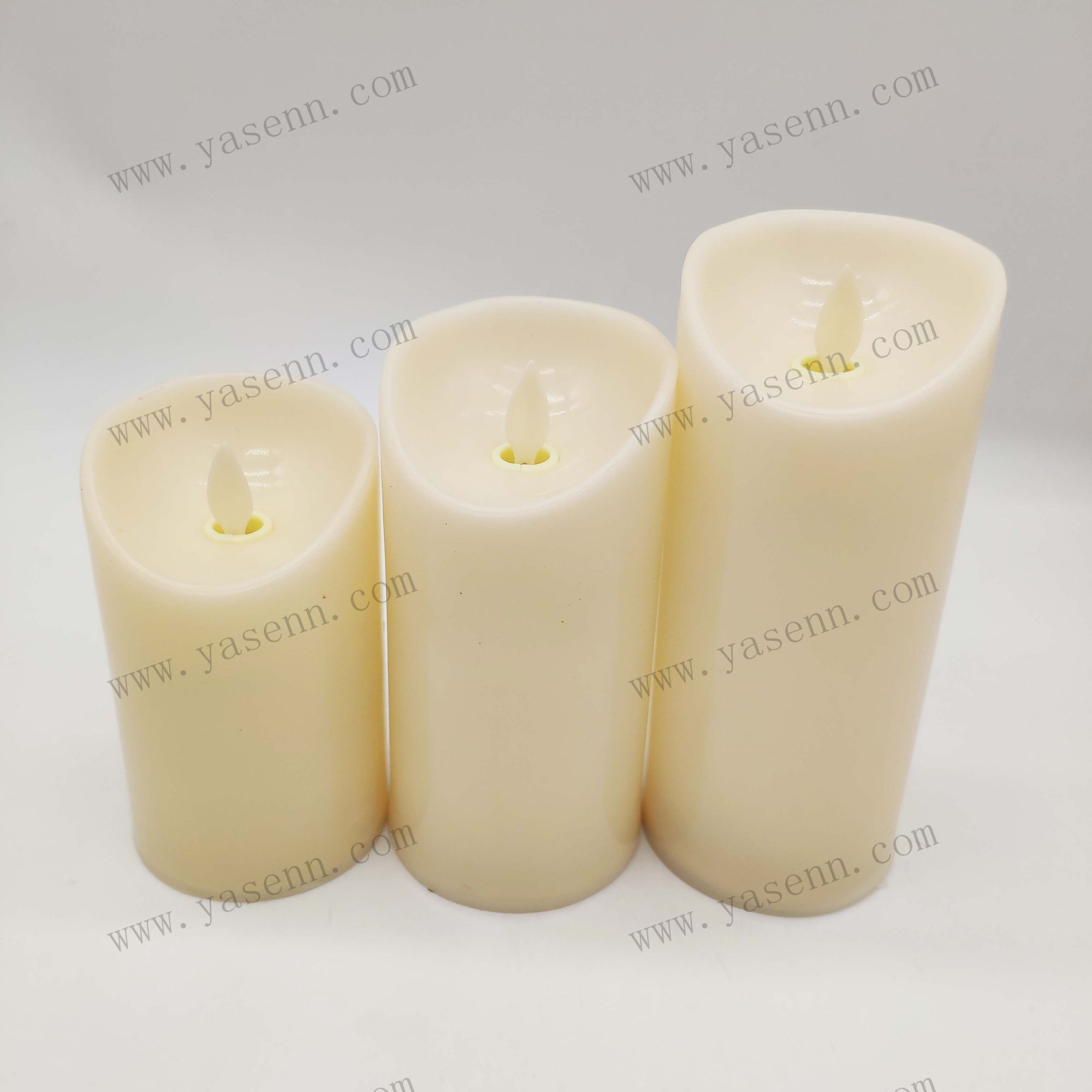 Diameter 7.5cm   Height 17.5cm 15cm 12.5cm  Thicker Plastic  YSC23085ABC led candle