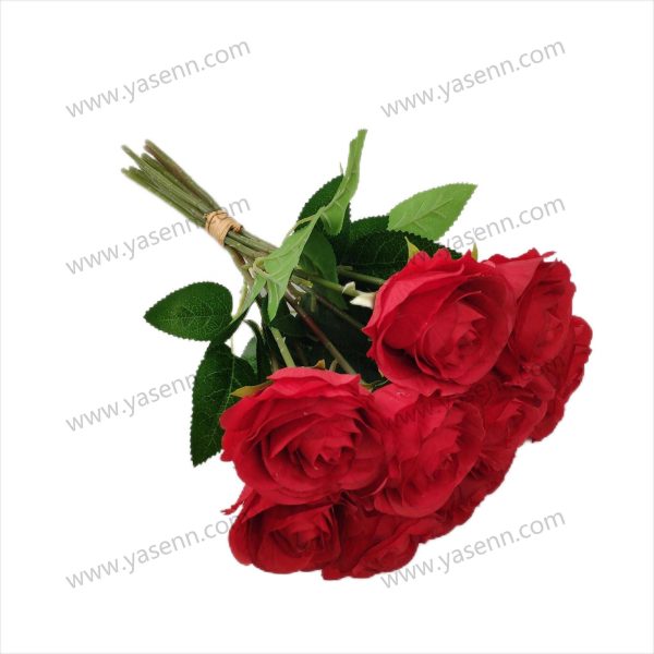 40CM 9 BRANCHES ROSE YSB23564