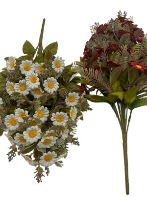 Artificial Chrysanthemum Bouquet 56cm Tall 12 Branches YSF25022