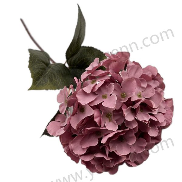 Grand Flocked Hydrangea Single Stem - YSZ20055