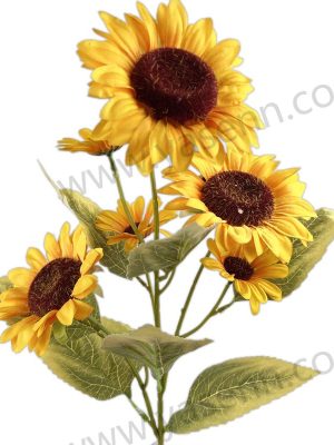 YSZ20058 Vibrant Satin Sunflower Stems - YSZ20058