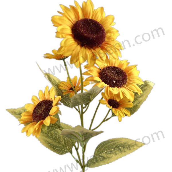 Vibrant Satin Sunflower Stems - YSZ20058