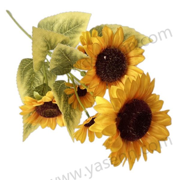 Vibrant Satin Sunflower Stems - YSZ20058