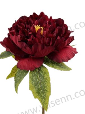 YSZ20117 Architectural Peony Bloom Stem – Compact Floral Statement YSZ20117