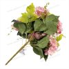 Modern Mixed Chrysanthemum Hydrangea and Allium Artificial Fan Bouquet 13 Stems 50cm Tall Pongee YSB23137