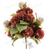 Lush Garden Mix Artificial Fan Shaped Bouquet 13 Stems 50cm Tall Pongee Plastic YSB23141