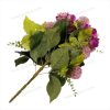 Romantic Mixed Rose and Hydrangea Artificial Fan Shaped Bouquet 11 Stems 50cm Tall Pongee Plastic YSB23142