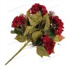 Premium Mixed Rose and Hydrangea Artificial Fan Shaped Bouquet 13 Stems 47cm Tall Pongee Plastic YSB23143