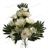 Elegant Mixed Peony and Lily Artificial Fan Shaped Bouquet 12 Stems 54cm Tall Pongee Plastic YSB23156