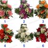 Elegant Mixed Peony and Lily Artificial Fan Shaped Bouquet 12 Stems 54cm Tall Pongee Plastic YSB23156