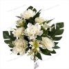 Luxury Peony and Lily Artificial Fan Shaped Bouquet 9 Stems 55cm Tall Pongee Plastic YSB23157