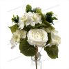 Large Bloom Peony Hydrangea Artificial Fan Shaped Bouquet 7 Stems 47cm Tall Pongee YSB23163