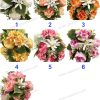 Luxury Mixed Rose and Hydrangea Artificial Fan Shaped Bouquet 13 Stems 52cm Tall Pongee YSB23165