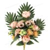 Elegant 10 Rose Artificial Flower Bouquet 52cm Tall Pongee Plastics YSB23454