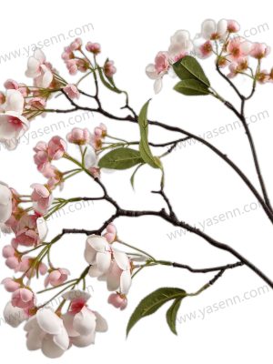 Beautiful Oriental Cherry Blossom Stem – Lifelike Floral Accent YSF18093
