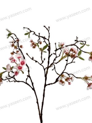 YSF18120 Elegant Oriental Cherry Branch – Lifelike Floral Accent YSF18120