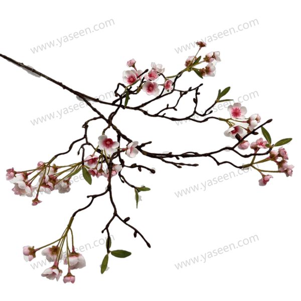 Elegant Oriental Cherry Branch – Lifelike Floral Accent YSF18120
