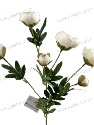 YSF18175 Elegant Camellia Stem with 6 Branches – Lifelike Floral Accent YSF18175
