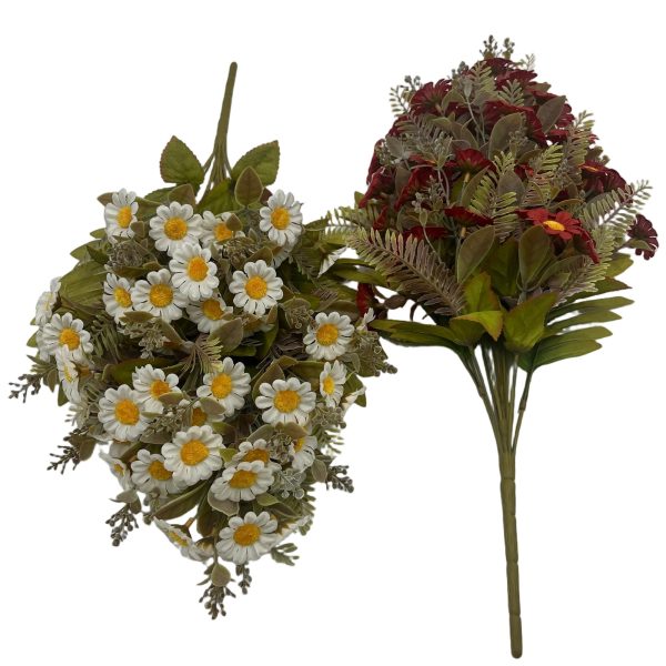 Lifelike Artificial Chrysanthemum Bouquet – 56cm Tall, 12 Branches, Premium Fabric Flowers (YSF25022)