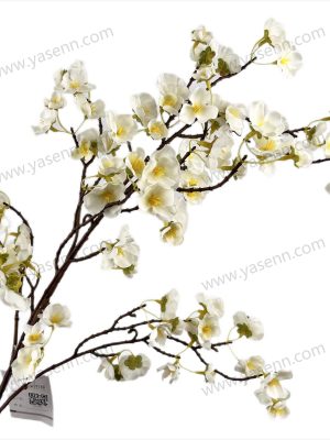 YSZ19166 Elegant Apple Blossom Stem – Lifelike Floral Accent YSZ19166
