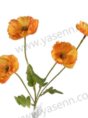 Elegant Poppy Stem – Lifelike Floral Accent YSZ20028