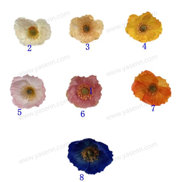 Elegant Poppy Stem – Lifelike Floral Accent YSZ20028