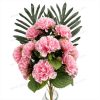 YSZ21236 Lifelike Carnation Artificial Flower Bouquet 13 Stems 45cm Tall Woolen Plastic YSZ21236