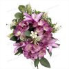 Luxury Lily Hydrangea Artificial Fan Shaped Bouquet 12 Stems 51cm Tall Large Blooms Coated Pongee YSZ22008