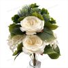 Elegant Peony Hydrangea Artificial Fan Shaped Bouquet 9 Stems 53cm Tall Pongee YSZ22286